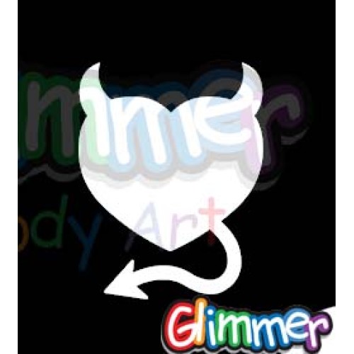 Glitter tattoo 081 Devil Heart Pack of 5 (081 Devil Heart Pack of 5)